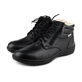 Botine din piele pentru femei Gita negre