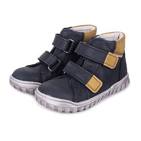 Teniși din piele cu velcro pentru copii Pepe albaștri