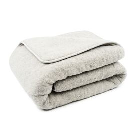 Pătură cu două straturi din lână de oaie - gri deschis