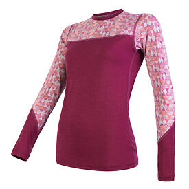 Tricou funcțional merino femei Sensor Merino Impress - Roz