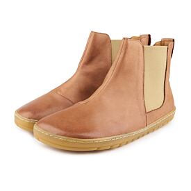 Pantofi de gleznă barefoot de damă din piele Ofelia maro