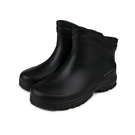 Cizme joase pentru bărbați cu branț din lână negre