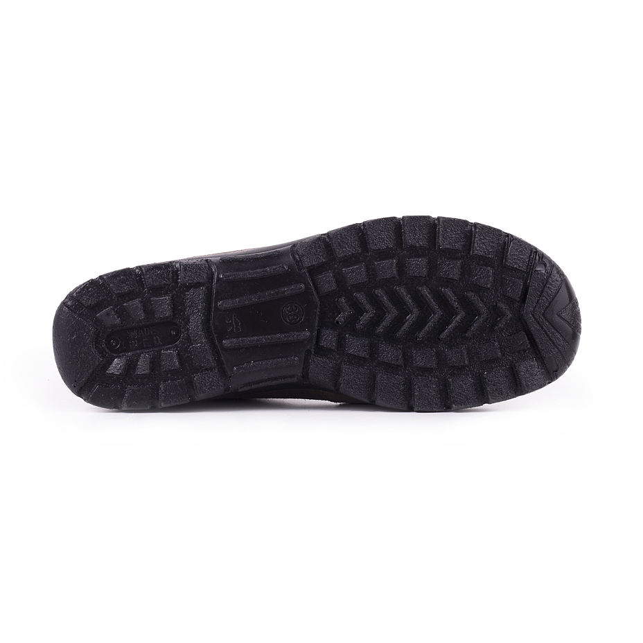 Botine de piele cu pâslă de lână pentru femei Bohdana maro 