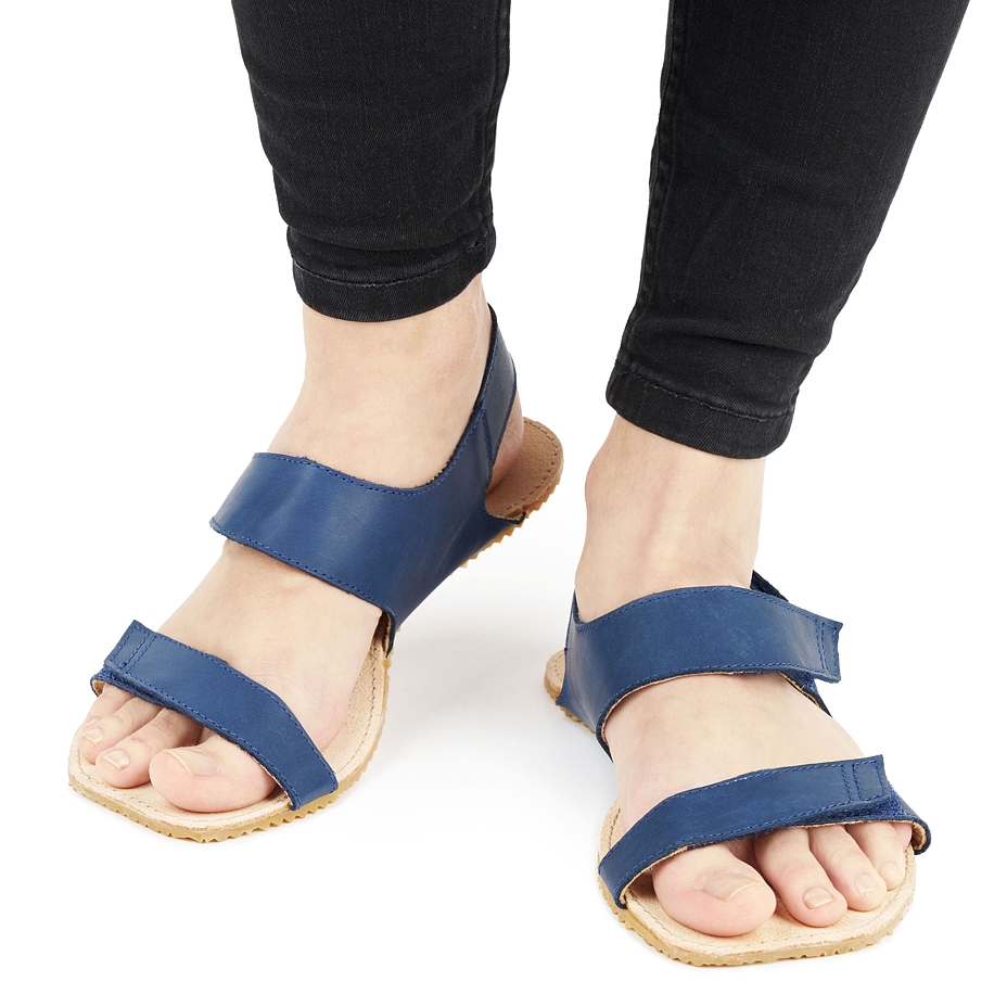Sandale barefoot de piele Oto albastru închis