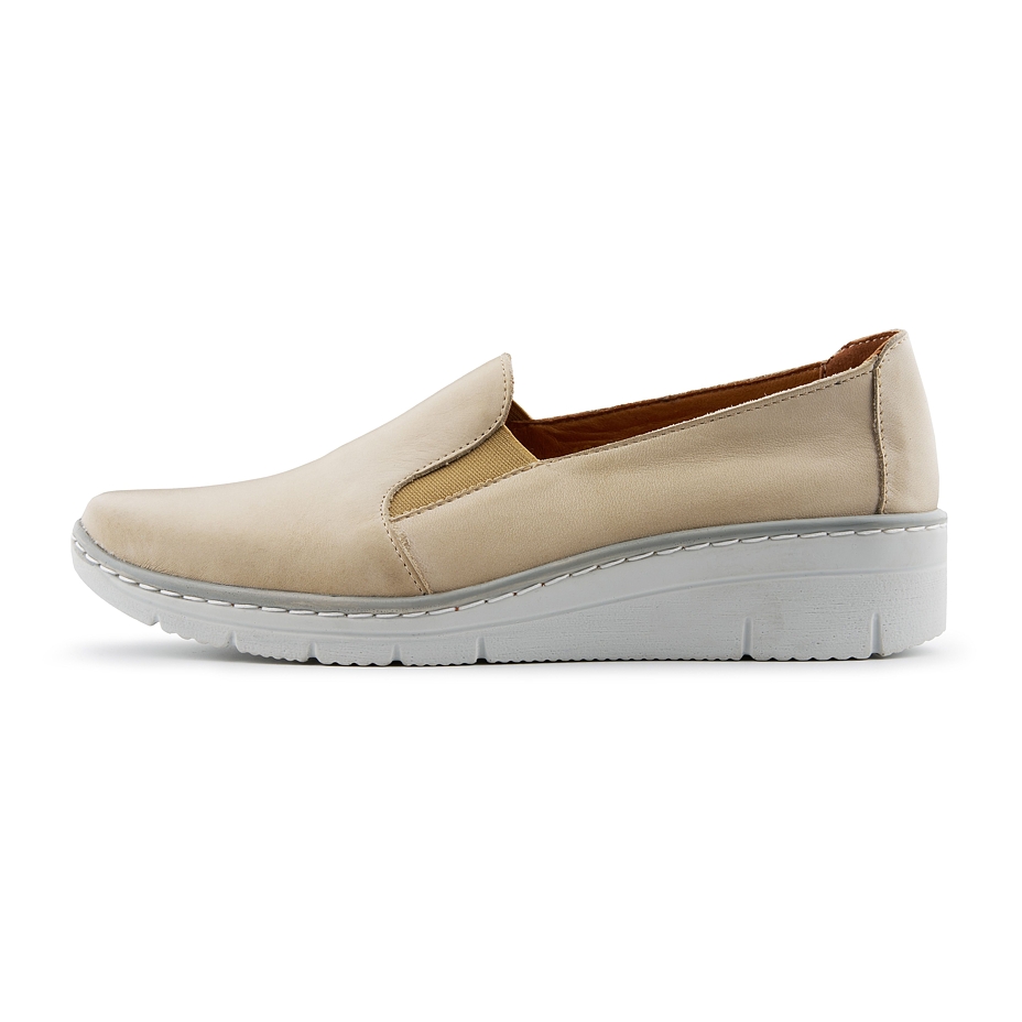 Pantofi de piele pentru femei Andrea  bej