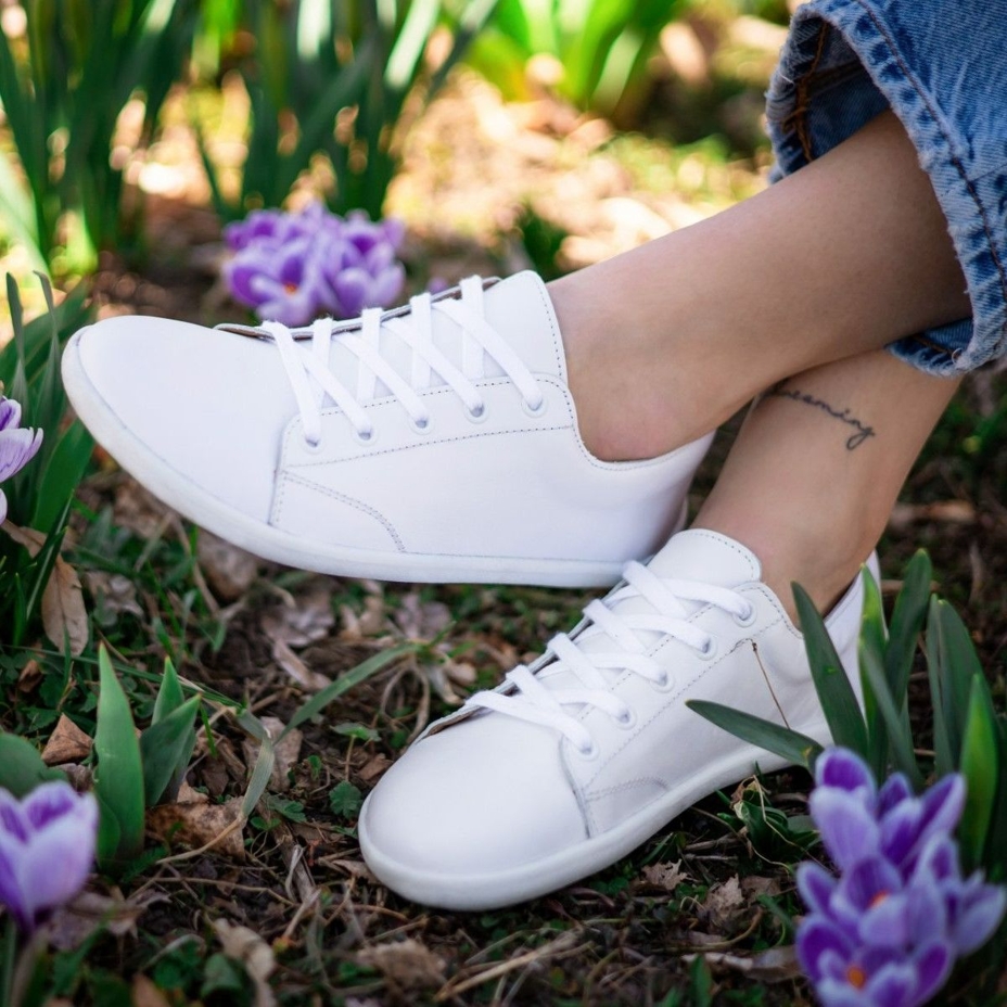 Teniși barefoot de piele Prime alb