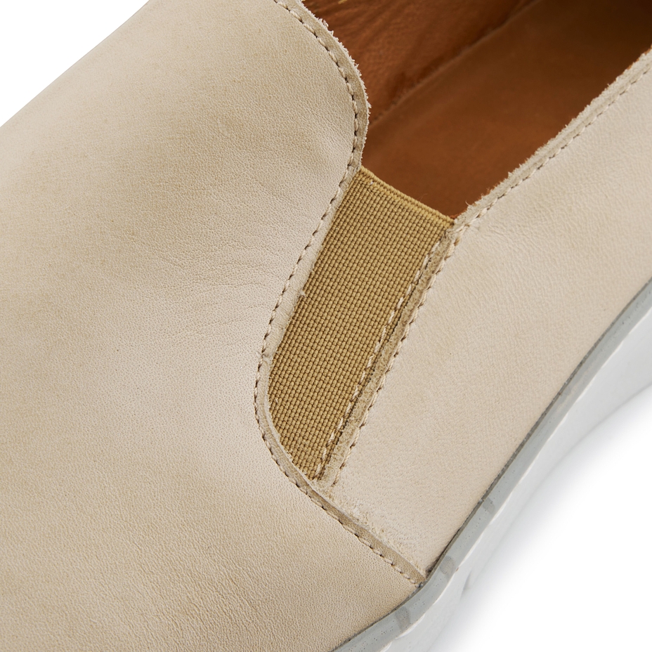 Pantofi de piele pentru femei Andrea  bej