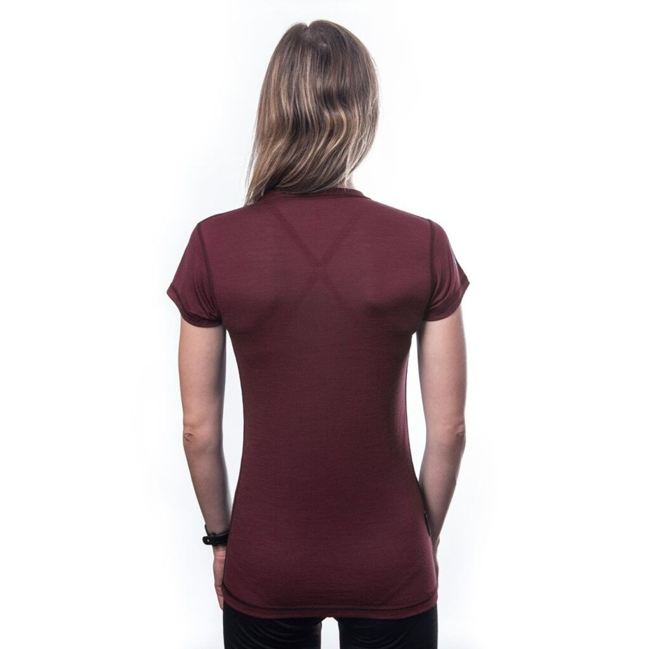 Tricou funcțional pentru femei Sensor Merino Air port red