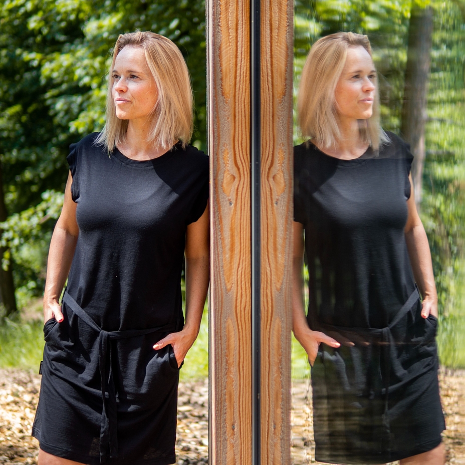 Rochie de vară pentru femei Sensor Merino Active negru