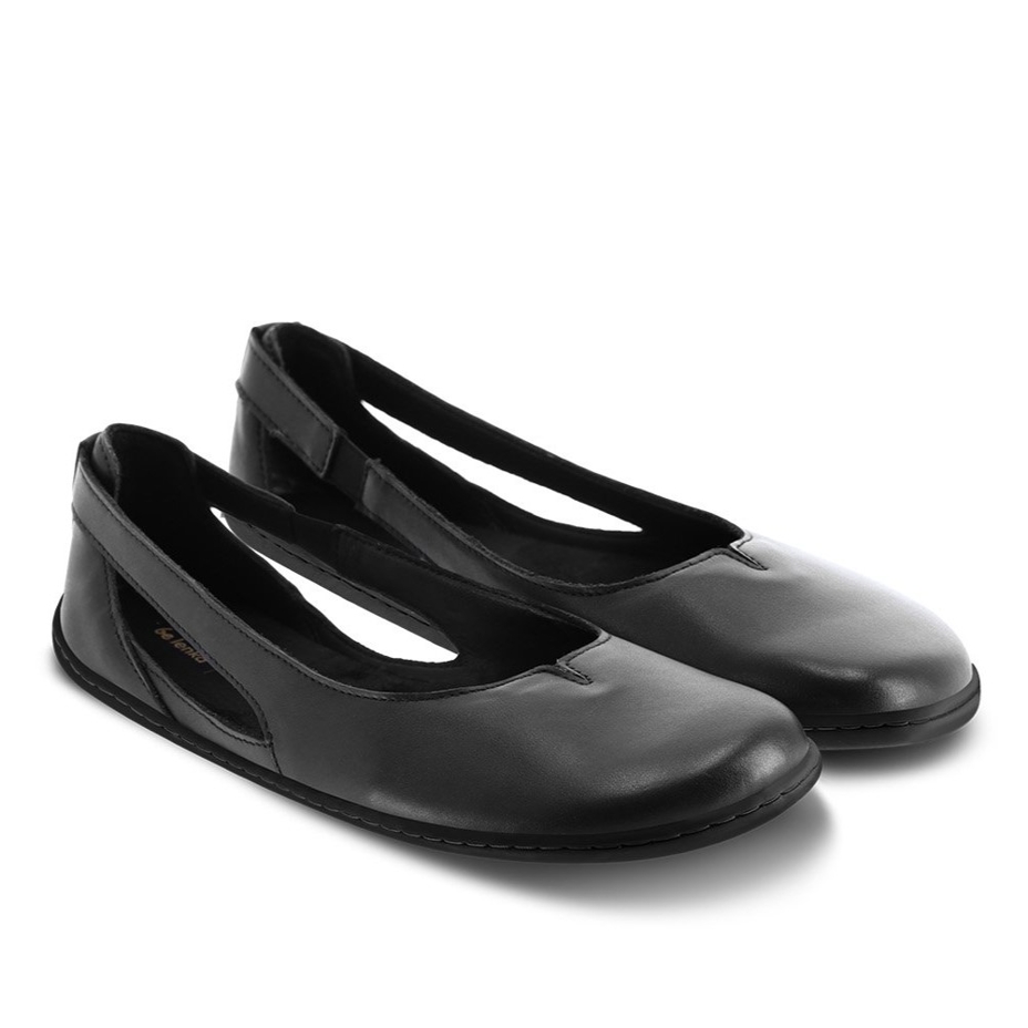 Balerini barefoot de piele Bellissima negri