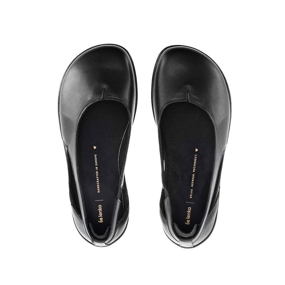 Balerini barefoot de piele Bellissima negri