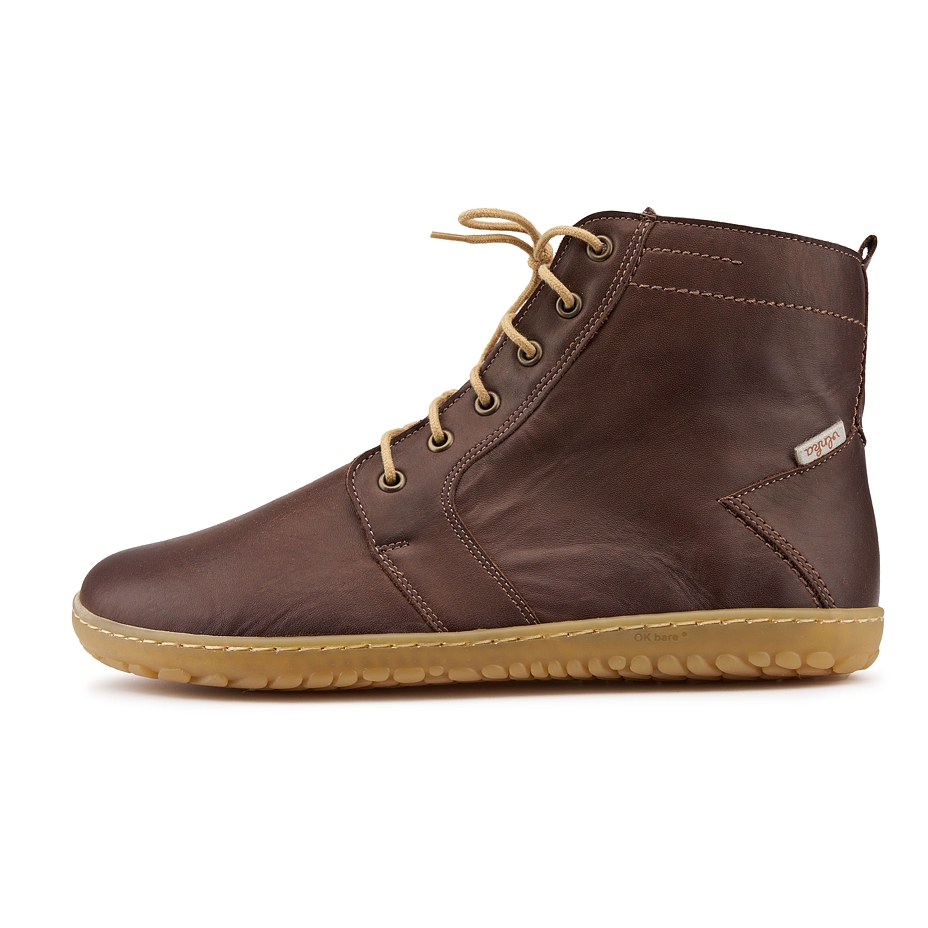 Botine din piele barefoot pentru bărbați Devon maro
