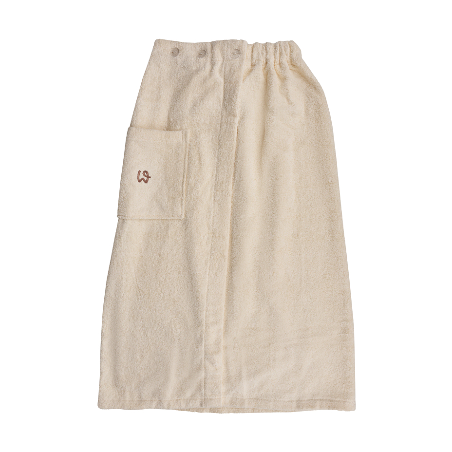 Kilt din bumbac terry pentru saună natural