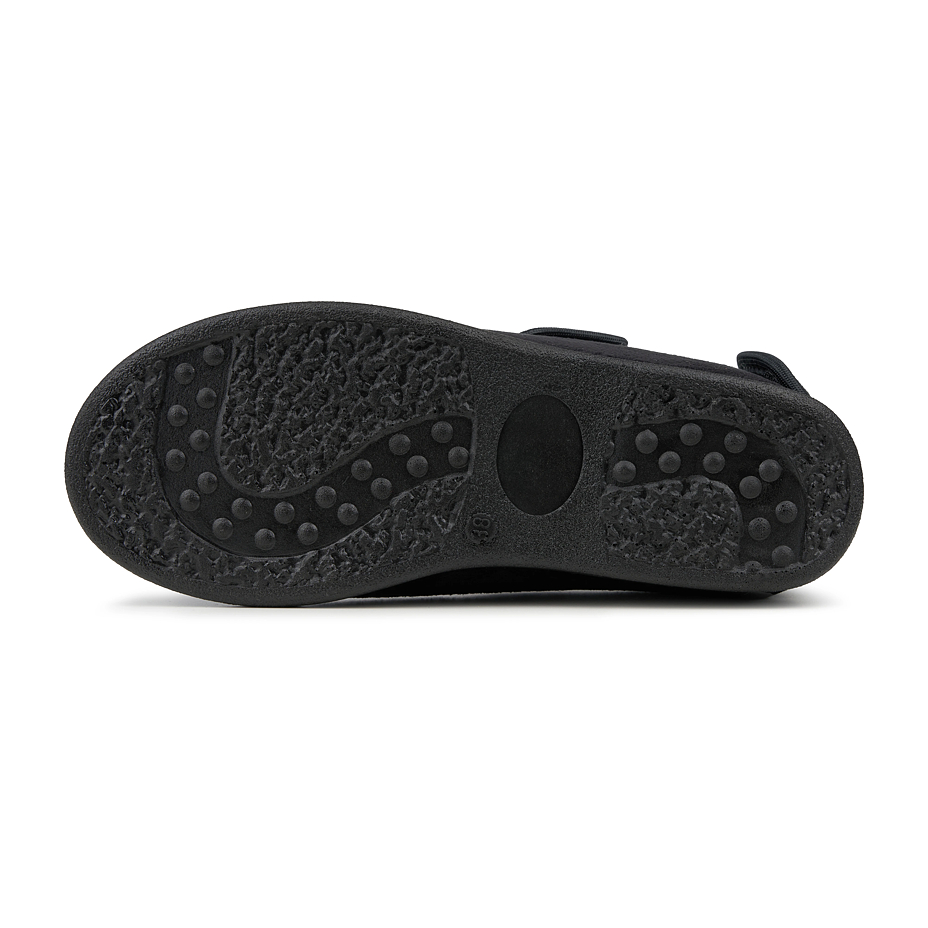Încălțăminte cu curele izolată de damă cu lână de oaie cu velcro negru