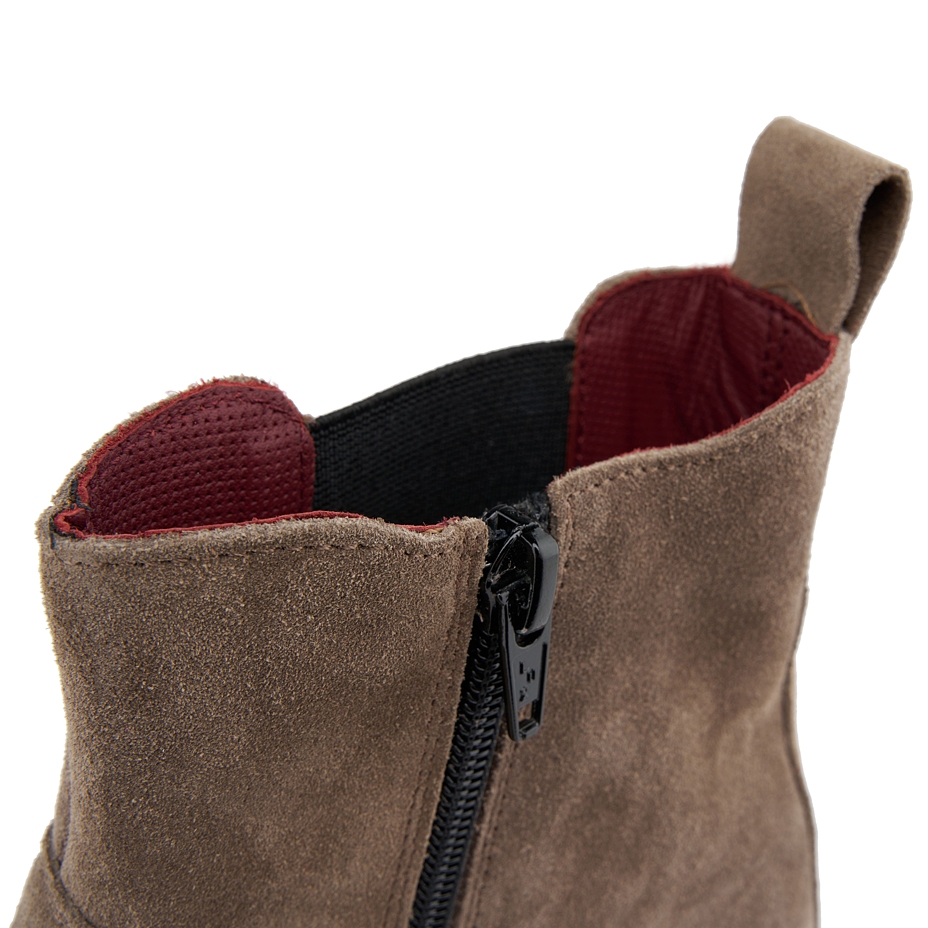 Botine de piele pentru femei Patricia maro