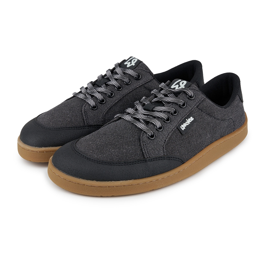Adidași textile barefoot pentru bărbați Oxy negru