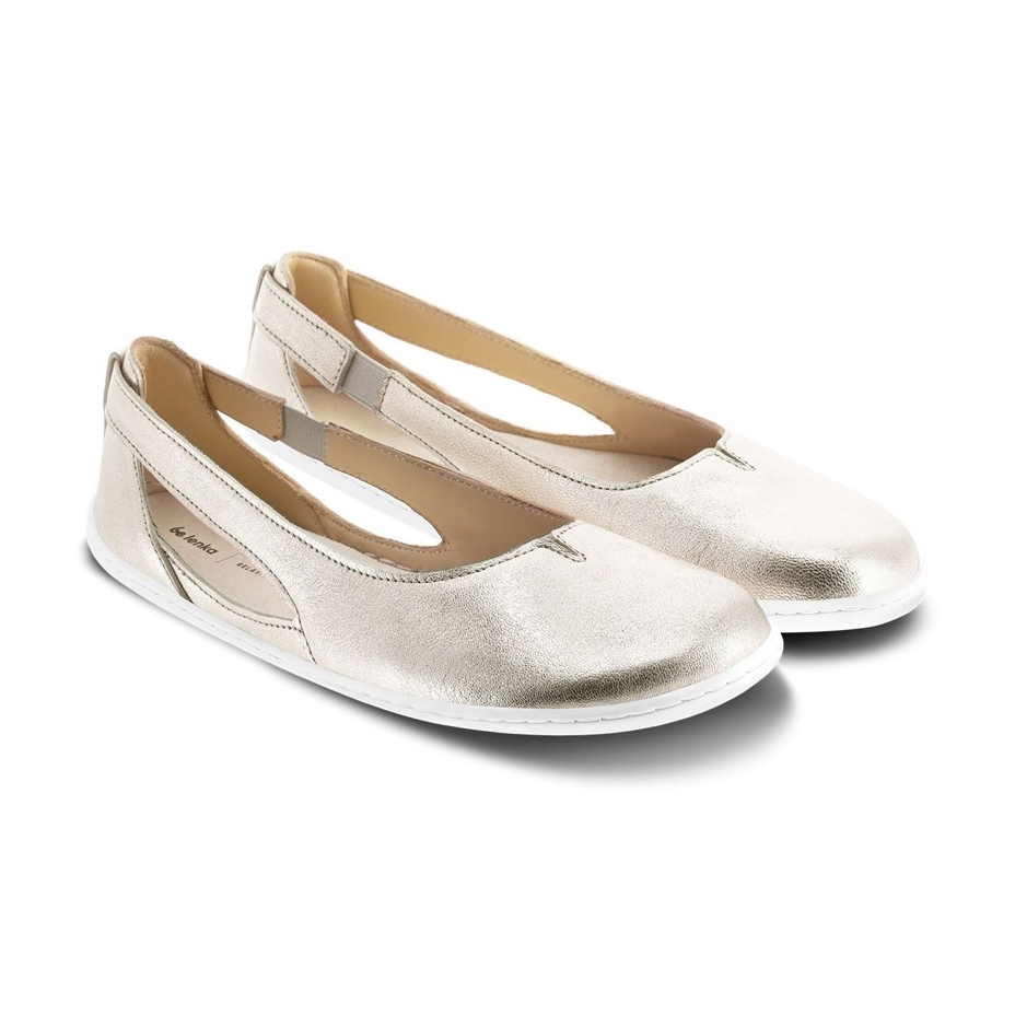 Balerini barefoot din piele Be Lenka Bellissima aurii