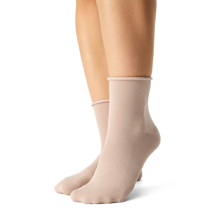 3 perechi de șosete medicale din bumbac fără elastic bej