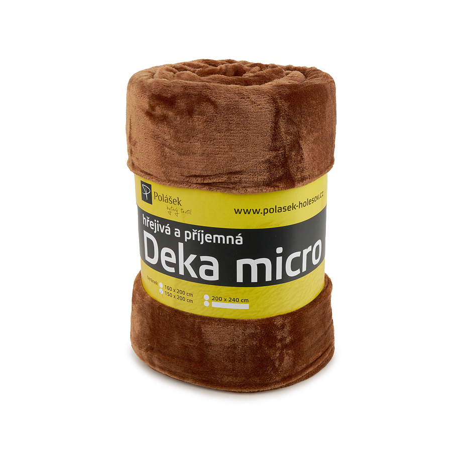 Pătură micropluș maro