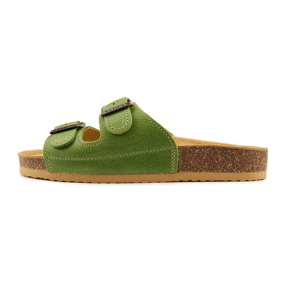 Papuci de damă anatomici din plută Linda verde deschis