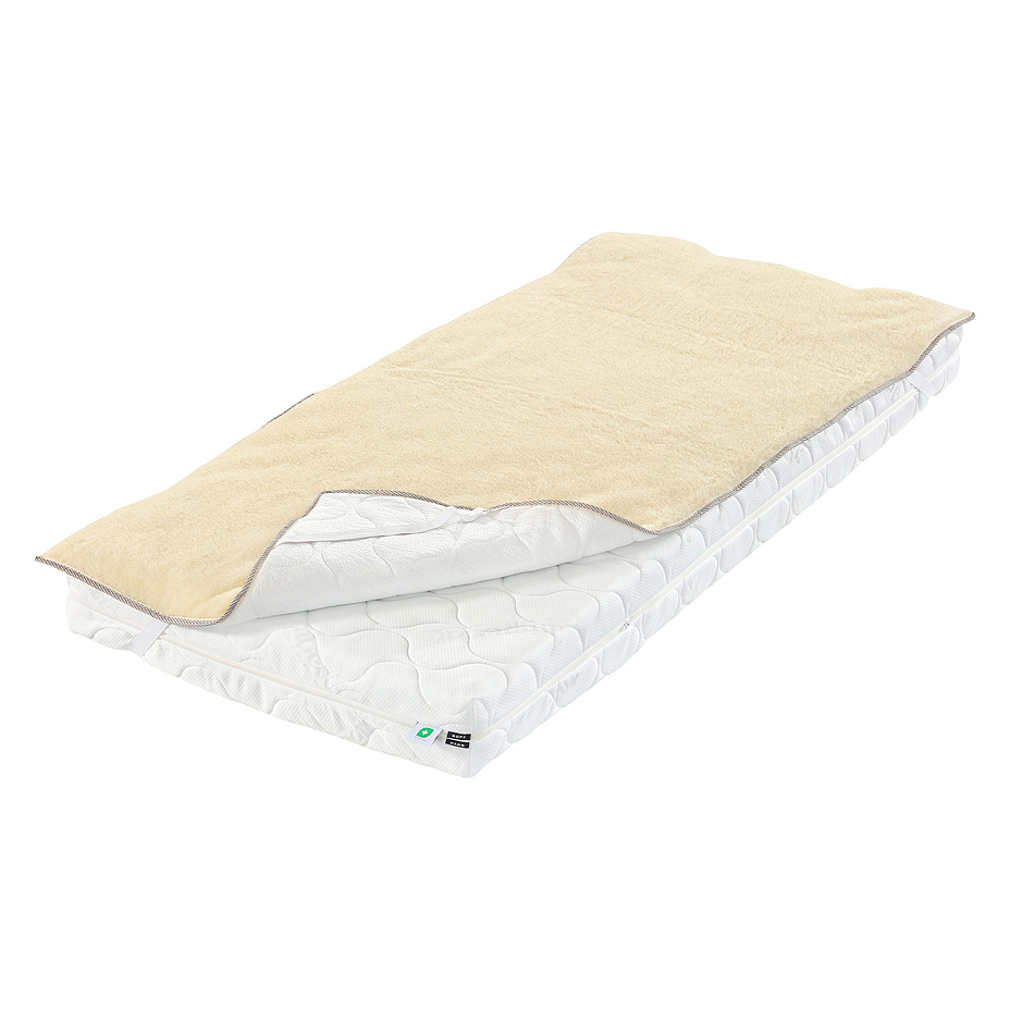 Husă de saltea reversibil cu lână de oaie și partea de răcire 90x200