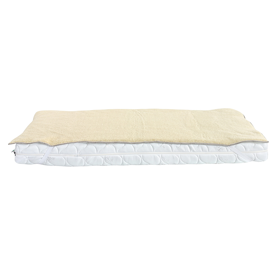 Husă de saltea reversibil cu lână de oaie și partea de răcire 90x200