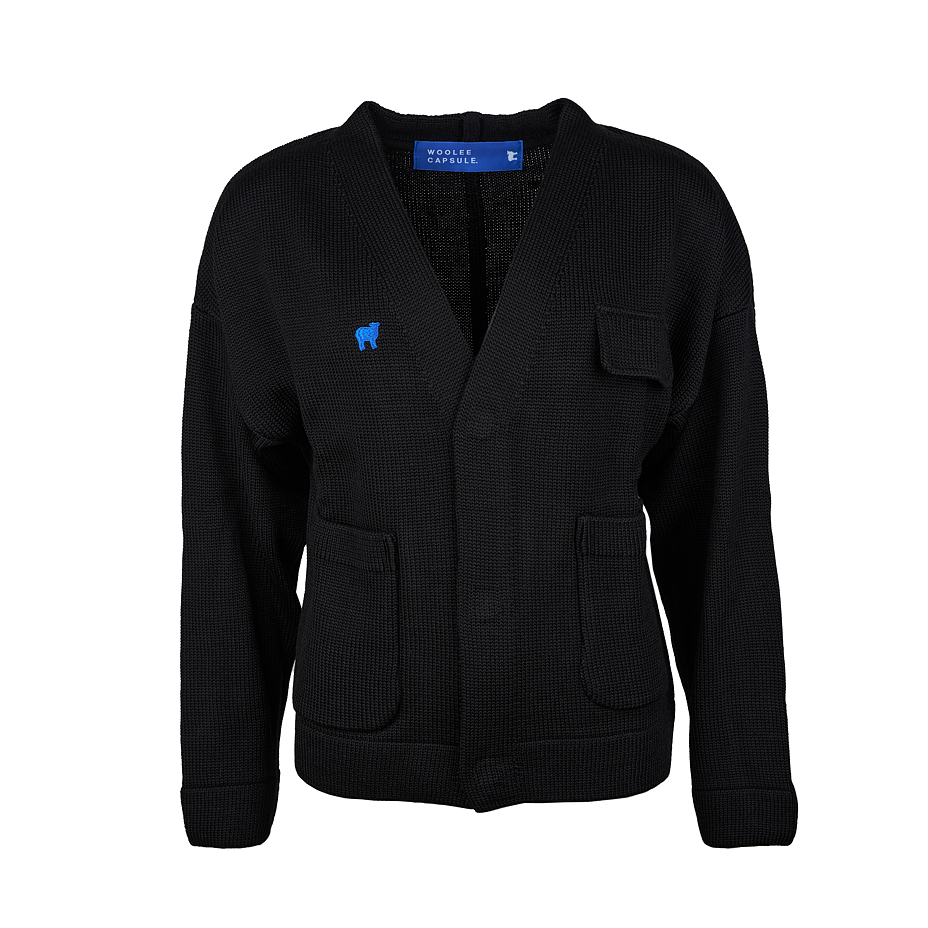 Cardigan din lână Merino Woolee Capsule negru