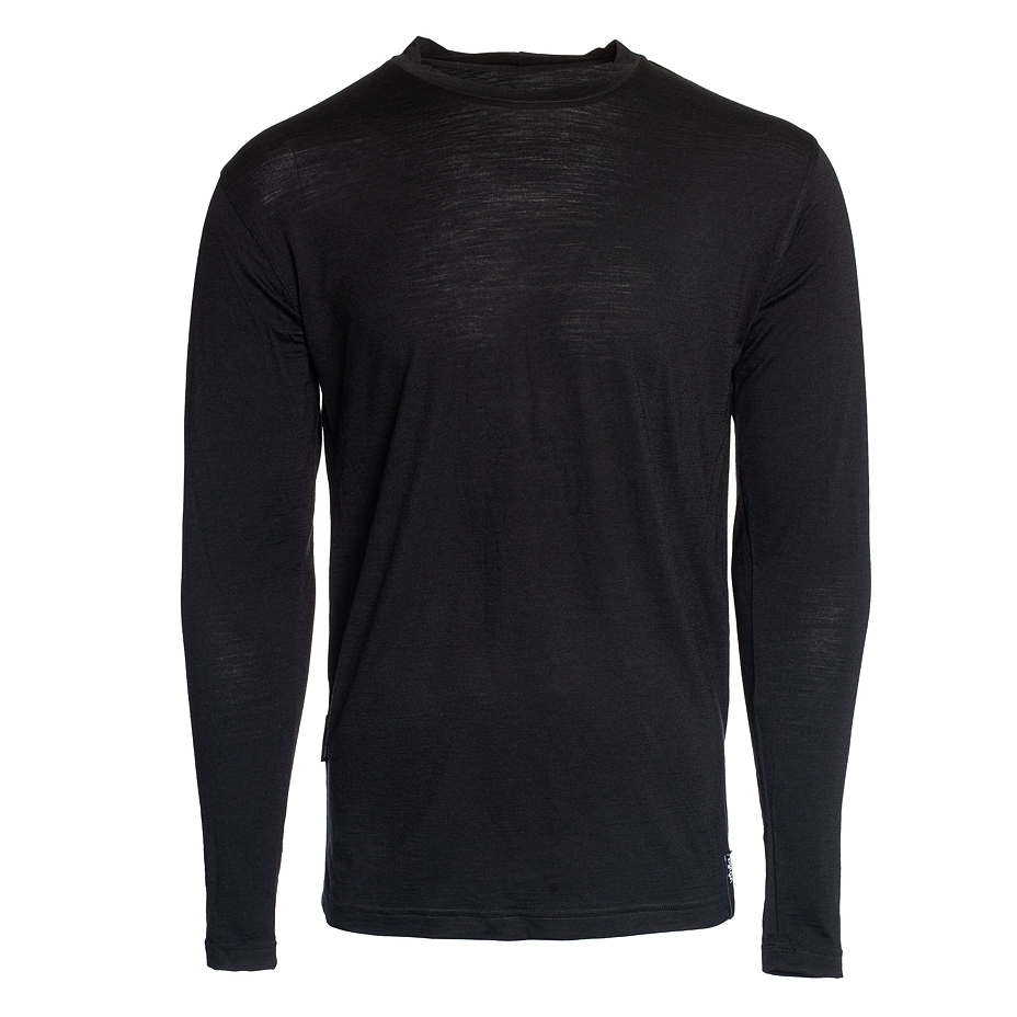 Tricou Merino cu mânecă lungă pentru bărbați - negru model 2024