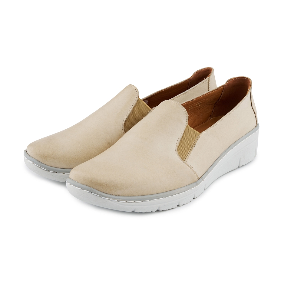 Pantofi de piele pentru femei Andrea  bej
