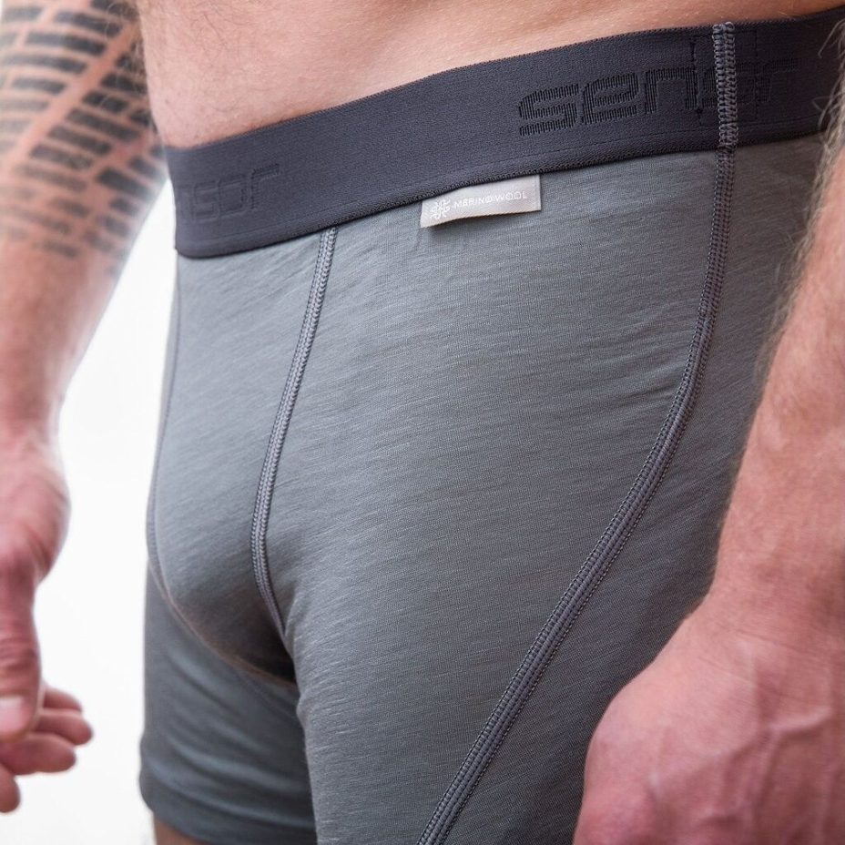 Tricou funcțional pentru bărbați Sensor Merino Active gri