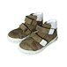 Teniși din piele cu velcro pentru copii Pepe khaki